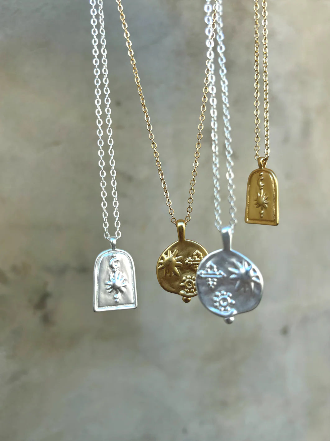 Ocean Coin Necklace - Silver