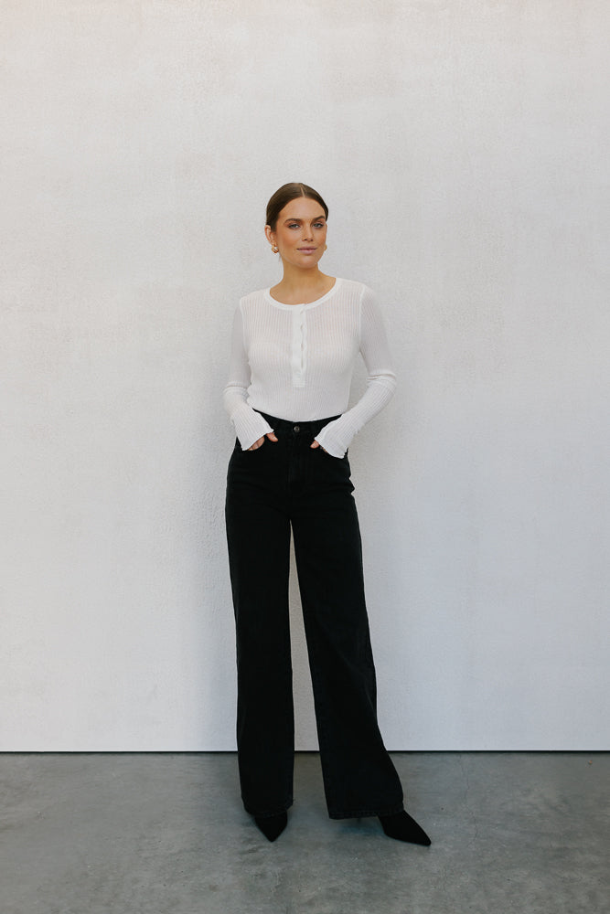 Rachel Jeans Black Washed Denim