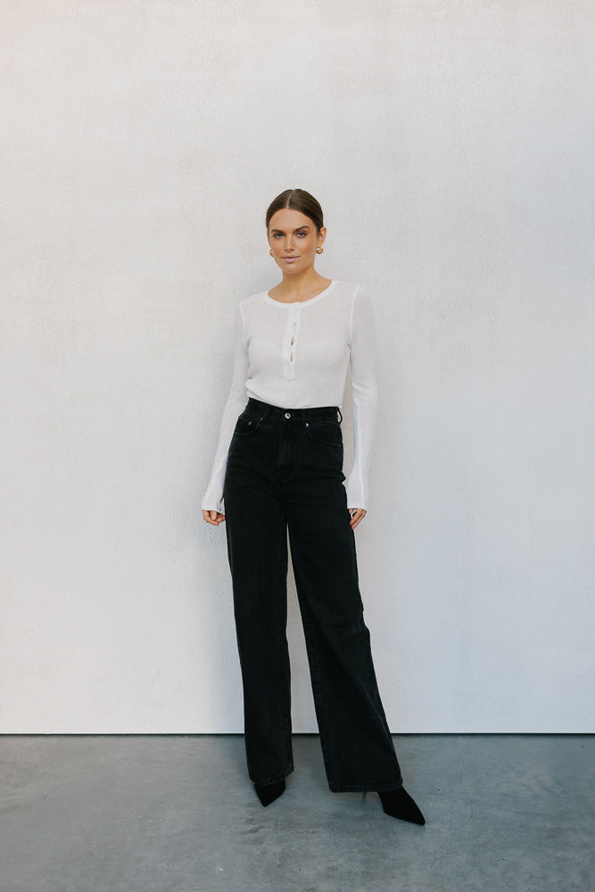 Rachel Jeans - Black Washed Denim