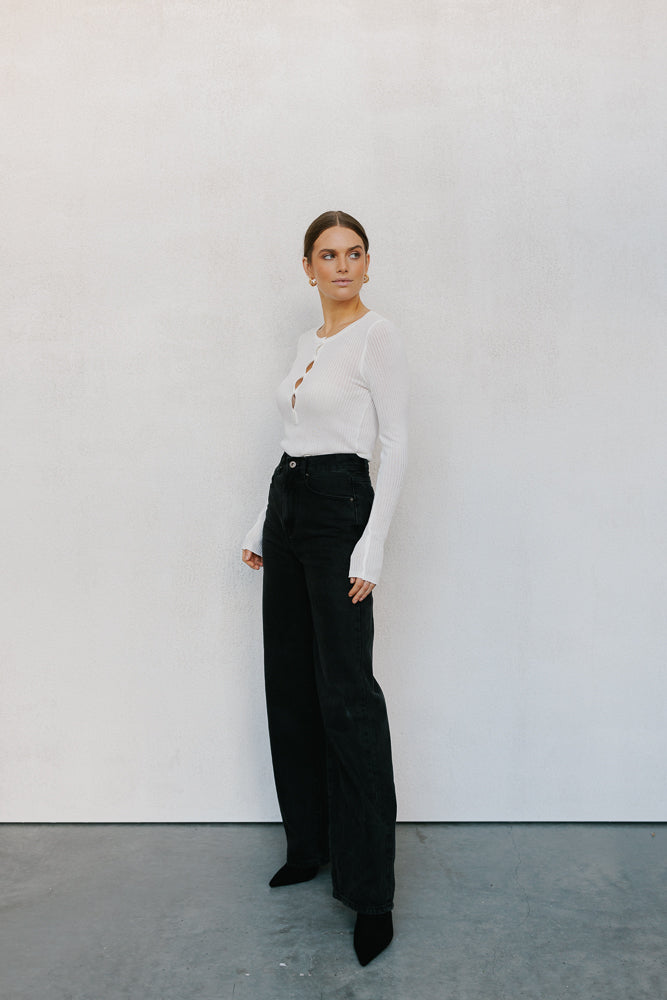 Rachel Jeans - Black Washed Denim