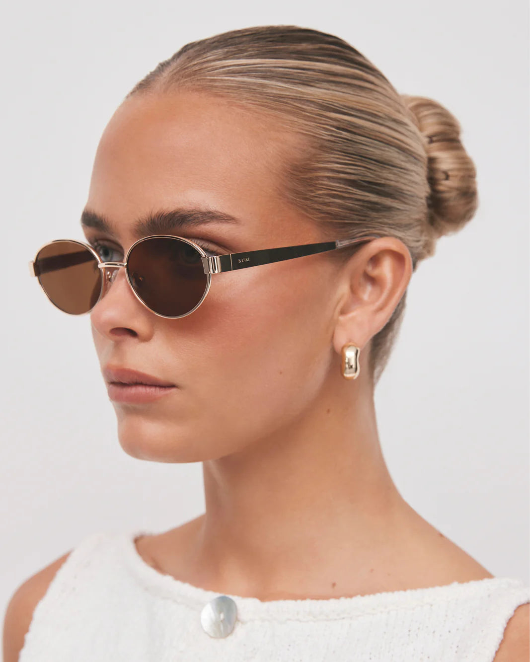 Evangelista Sunglasses Gold Brown