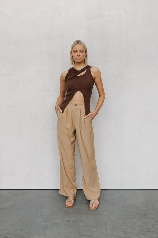 Whitlee Top - Chocolate Brown Knit