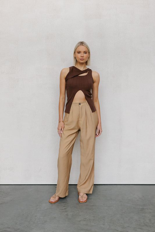 Whitlee Top - Chocolate Brown Knit