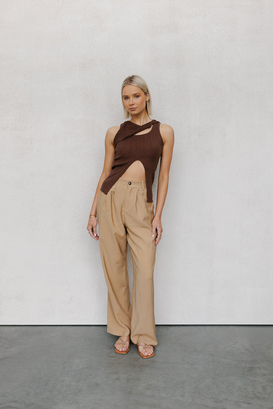 Whitlee Top - Chocolate Brown Knit