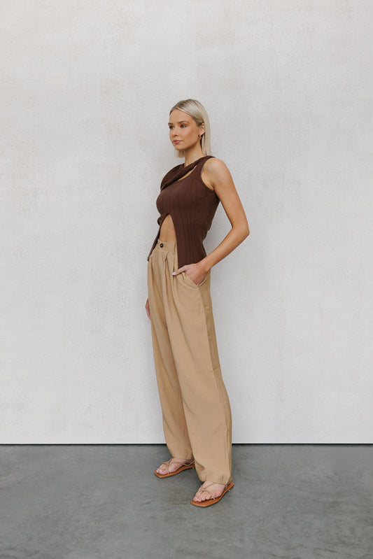 Whitlee Top - Chocolate Brown Knit