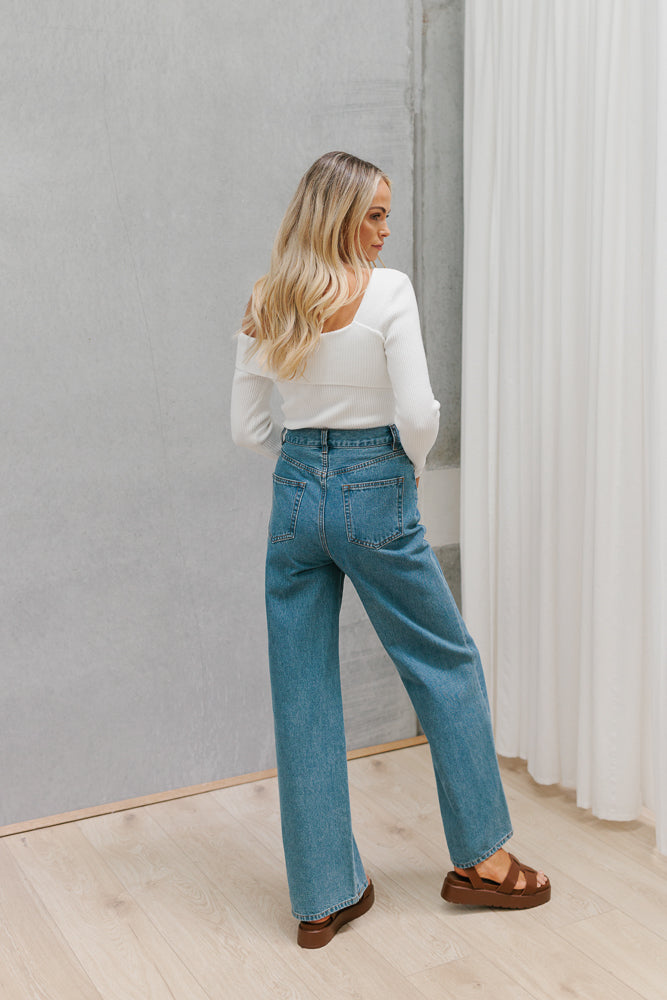 Tarah Knit Top White