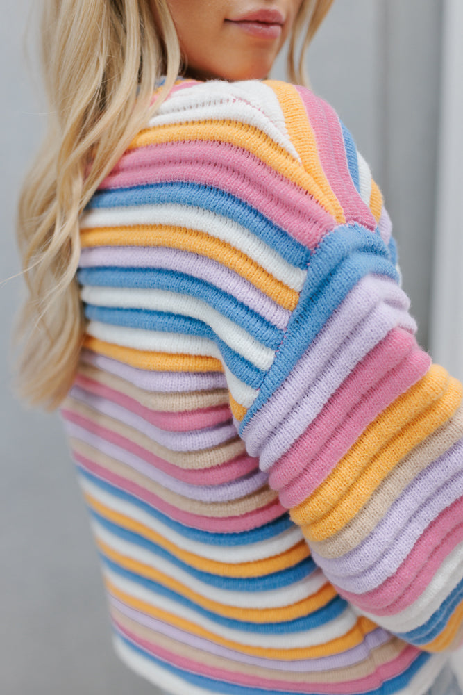 PRE ORDER EARLY MAY - Tiffany Jumper - Pink Multi Stripe