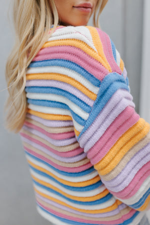 Tiffany Jumper - Pink Multi Stripe