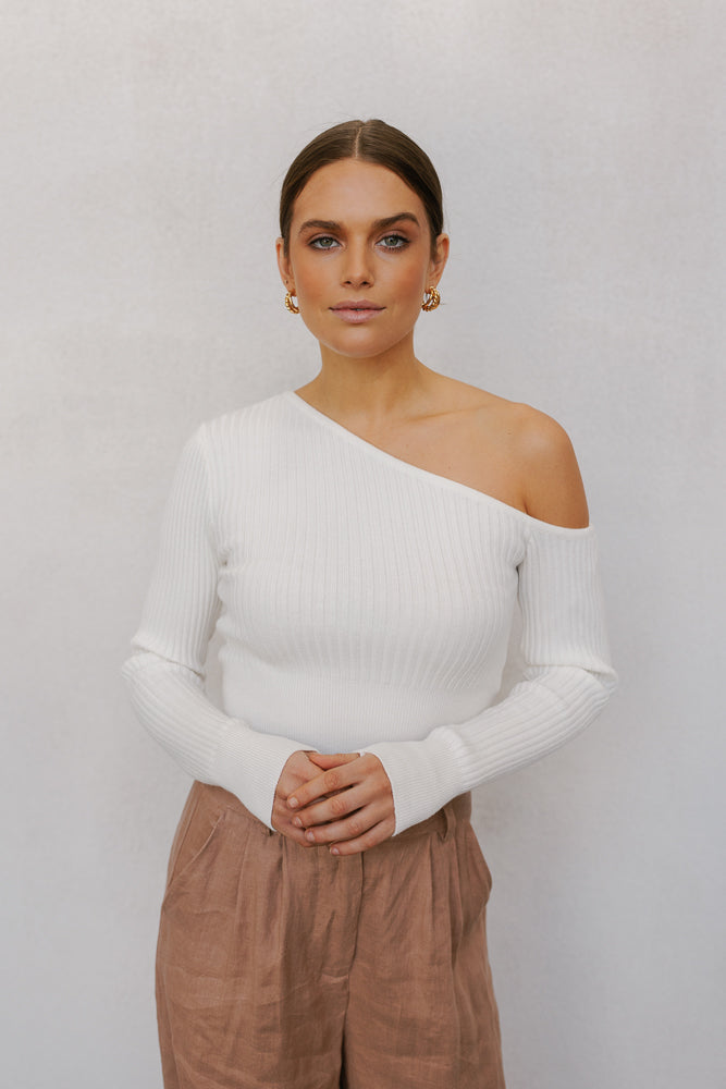 Trina Off-the-shoulder Top White
