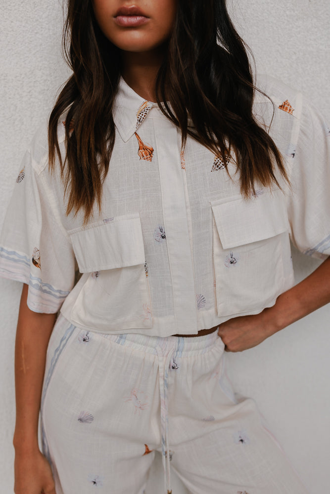 Citta Pants Seashell Print