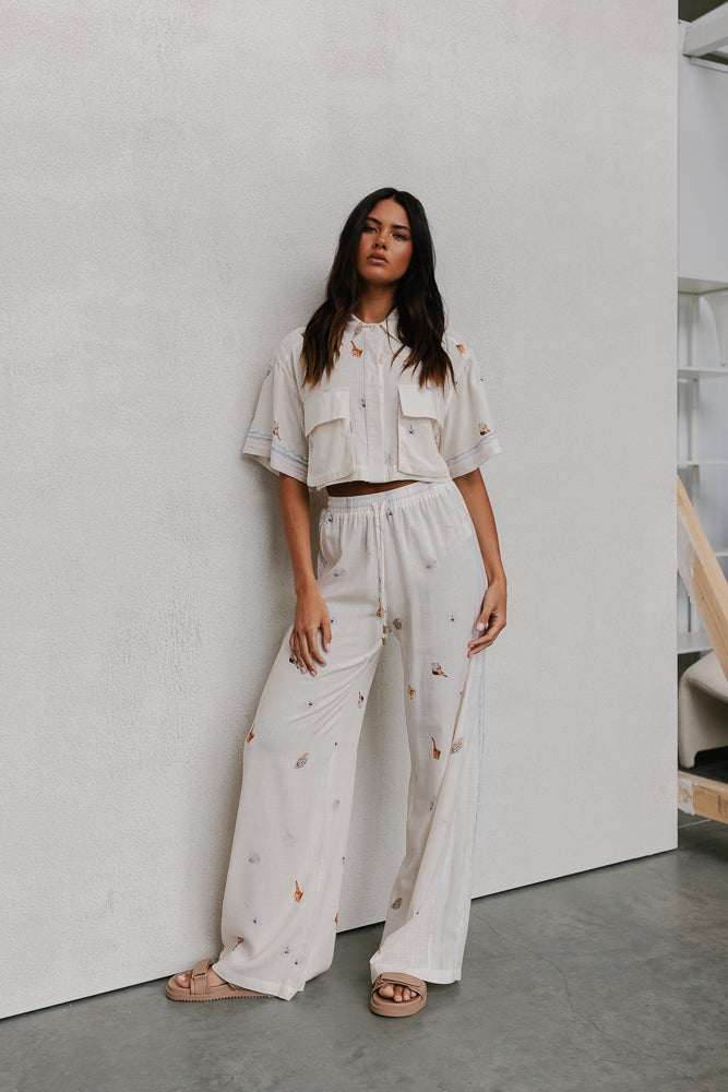 Citta Pants Seashell Print
