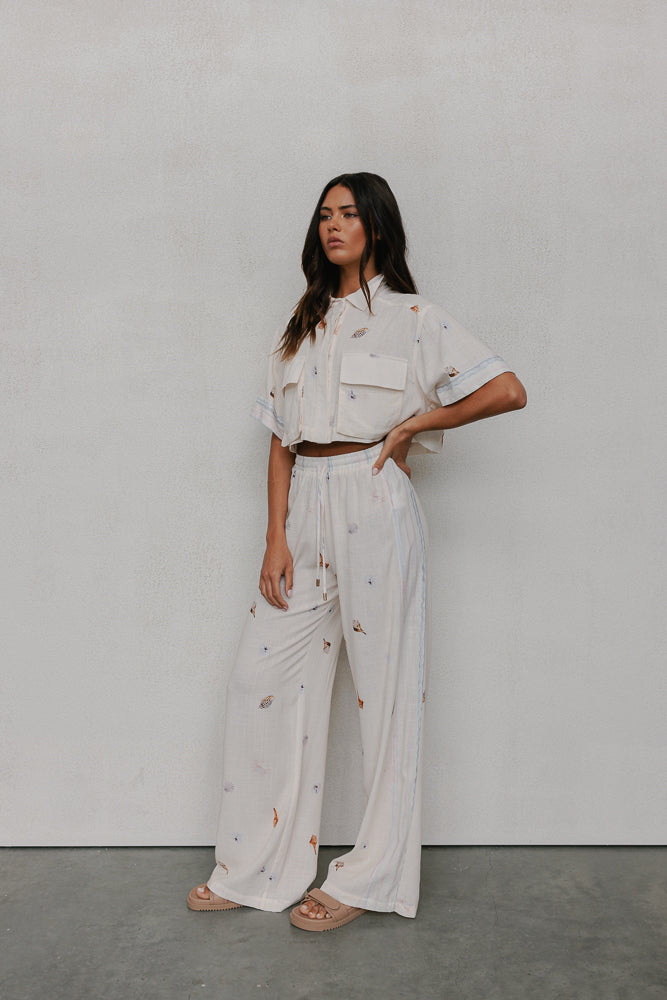 Citta Pants Seashell Print