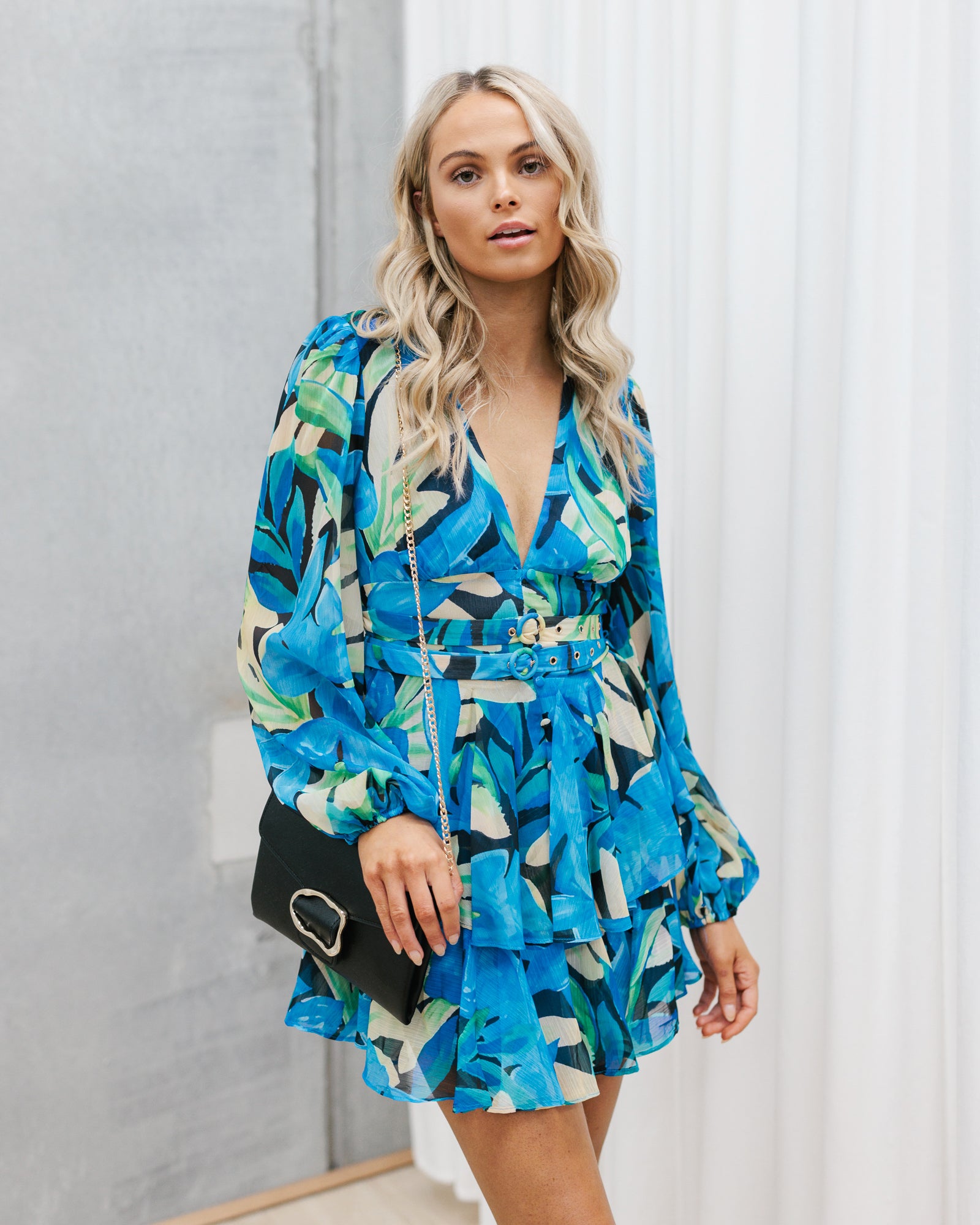 Tullie Dress Blue Floral