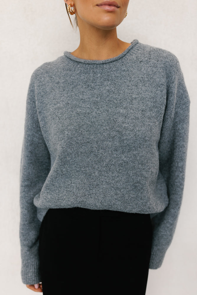 Villis Knit Jumper - Charcoal Grey Marle