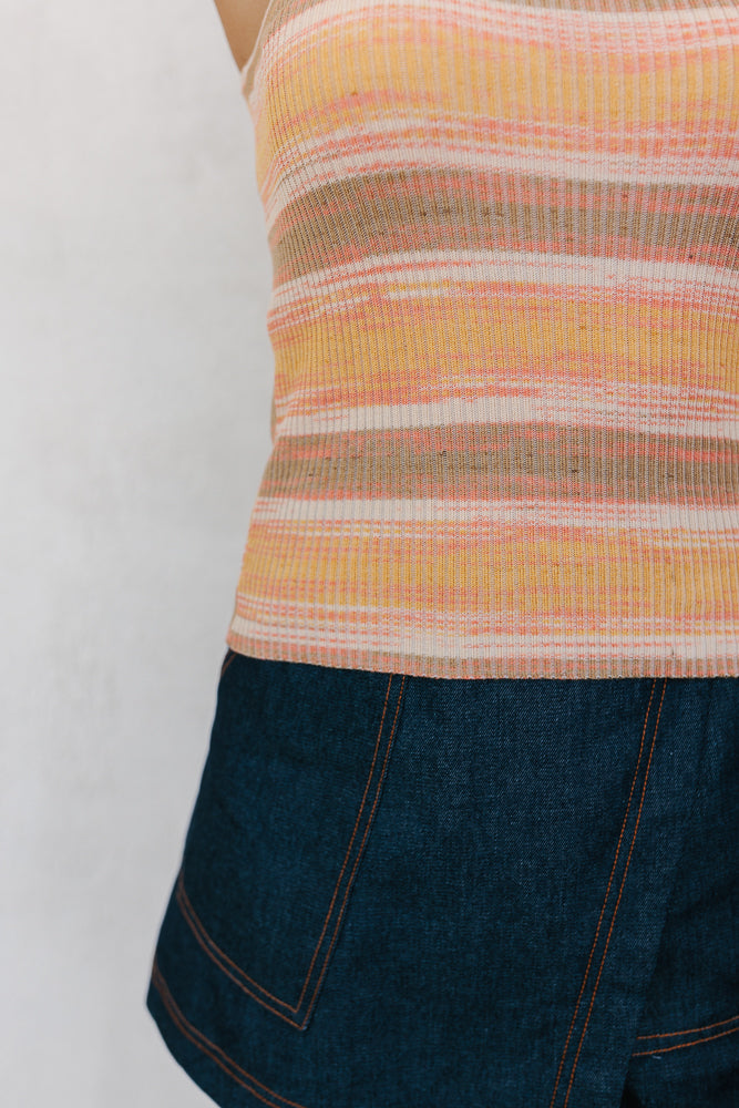 Vitta Top - Sunset Ombre Stripe