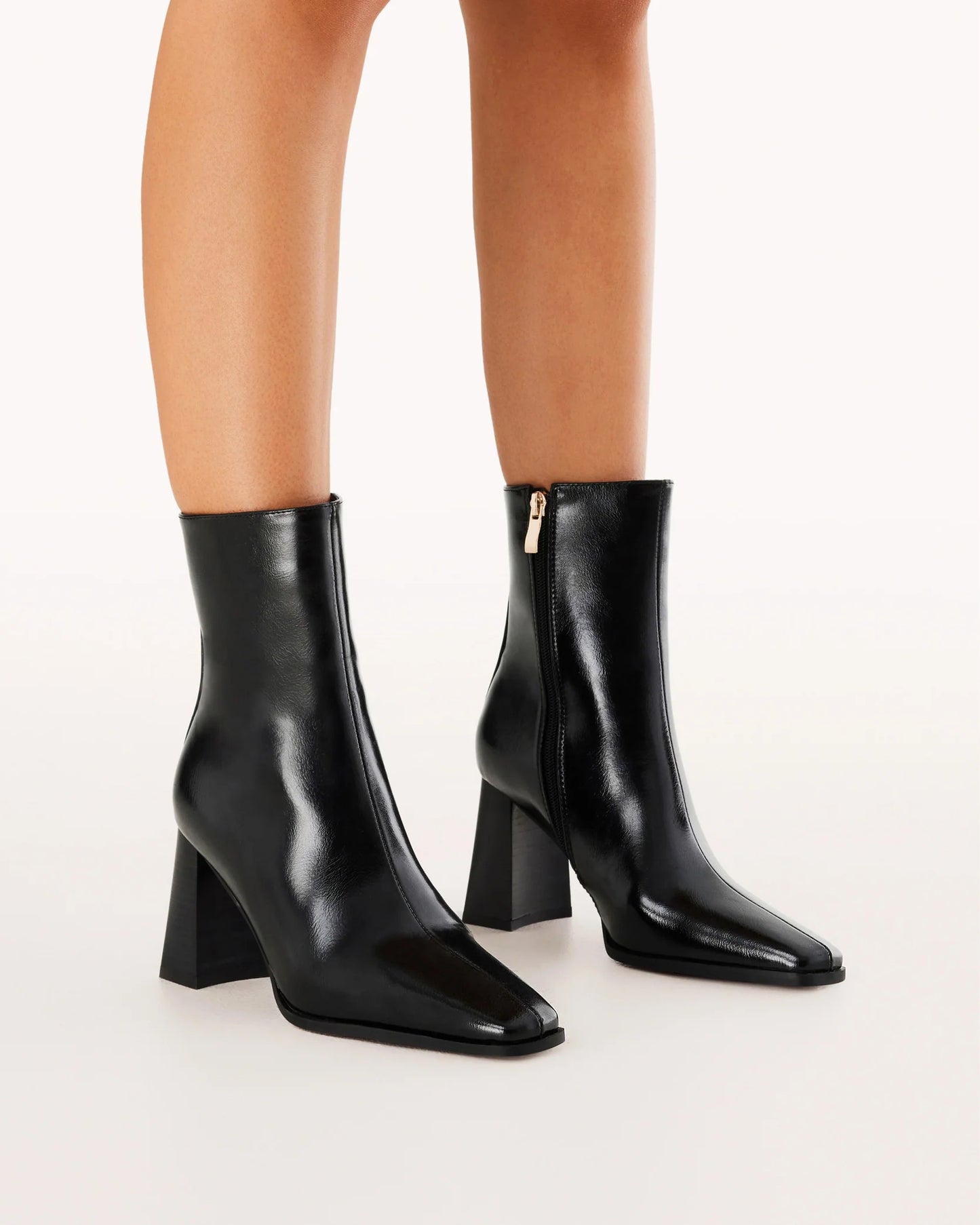 Wez Ankle Boots - Black Shine