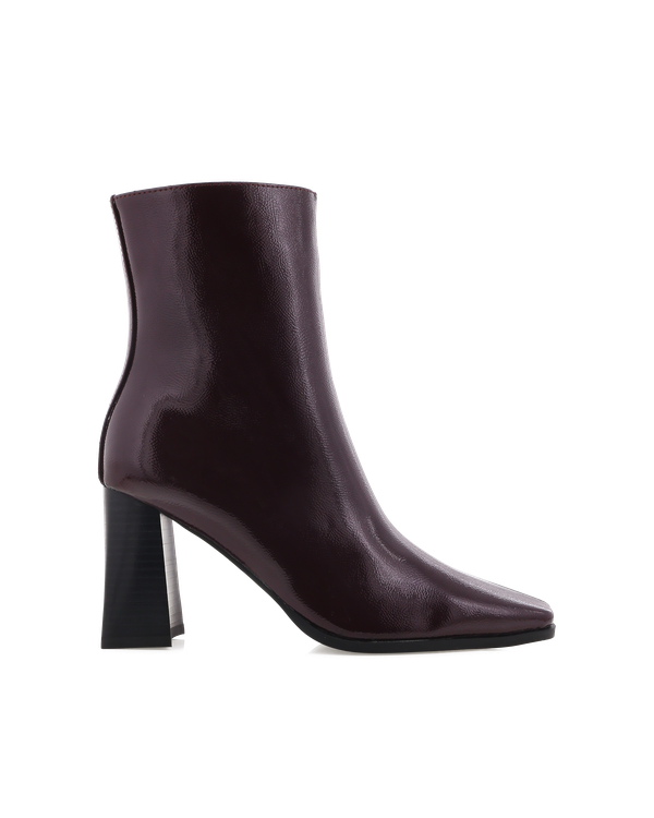 Wez Ankle Boots - Mulberry Crinkle Patent
