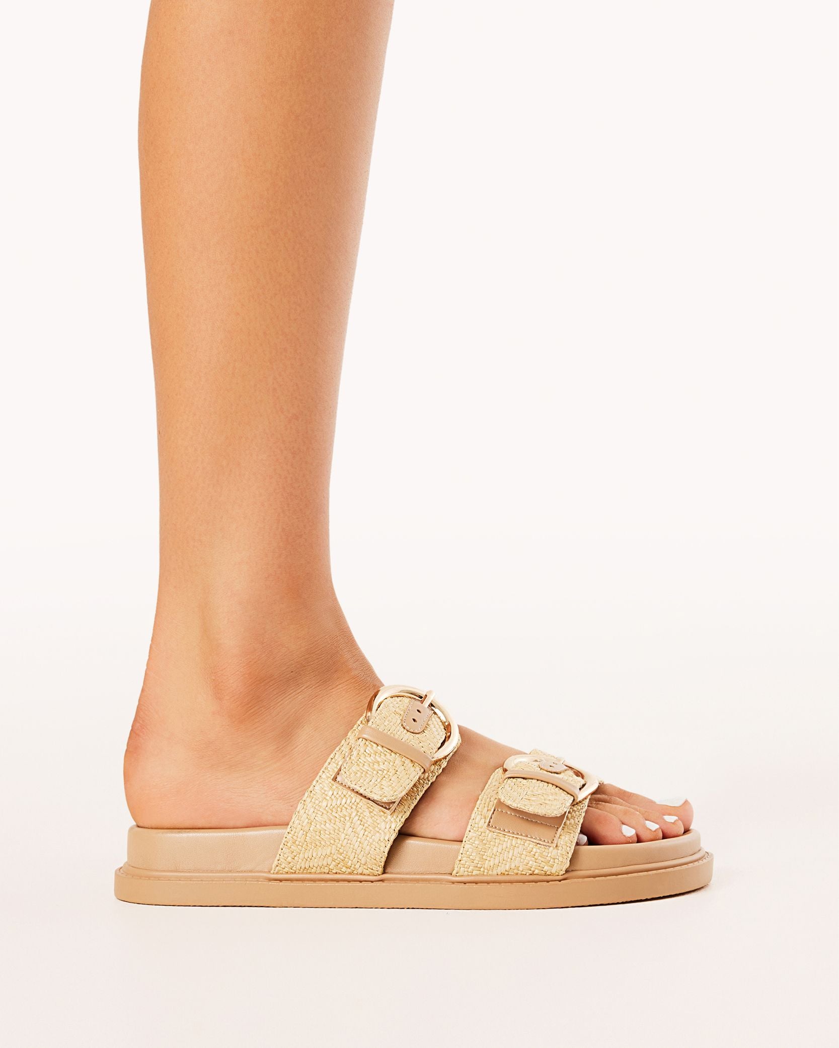 Wilmer Slides Natural Raffia