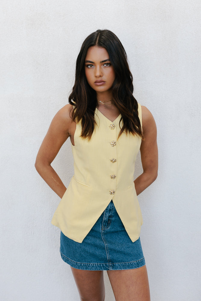 Warhol Vest Lemon
