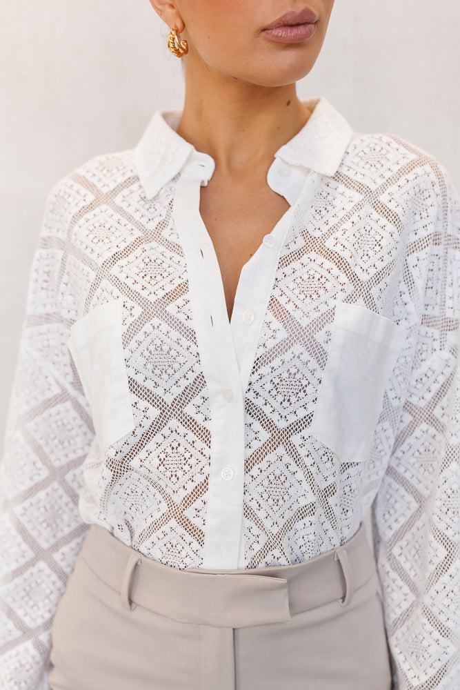 Westwood Shirt - Creamy White Lace