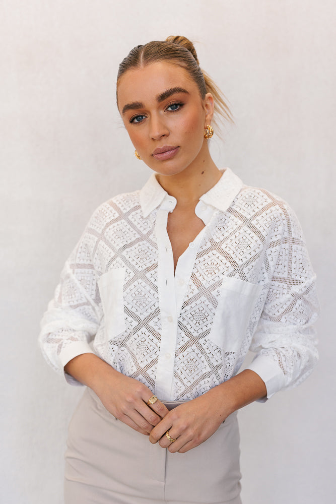 Westwood Shirt - Creamy White Lace