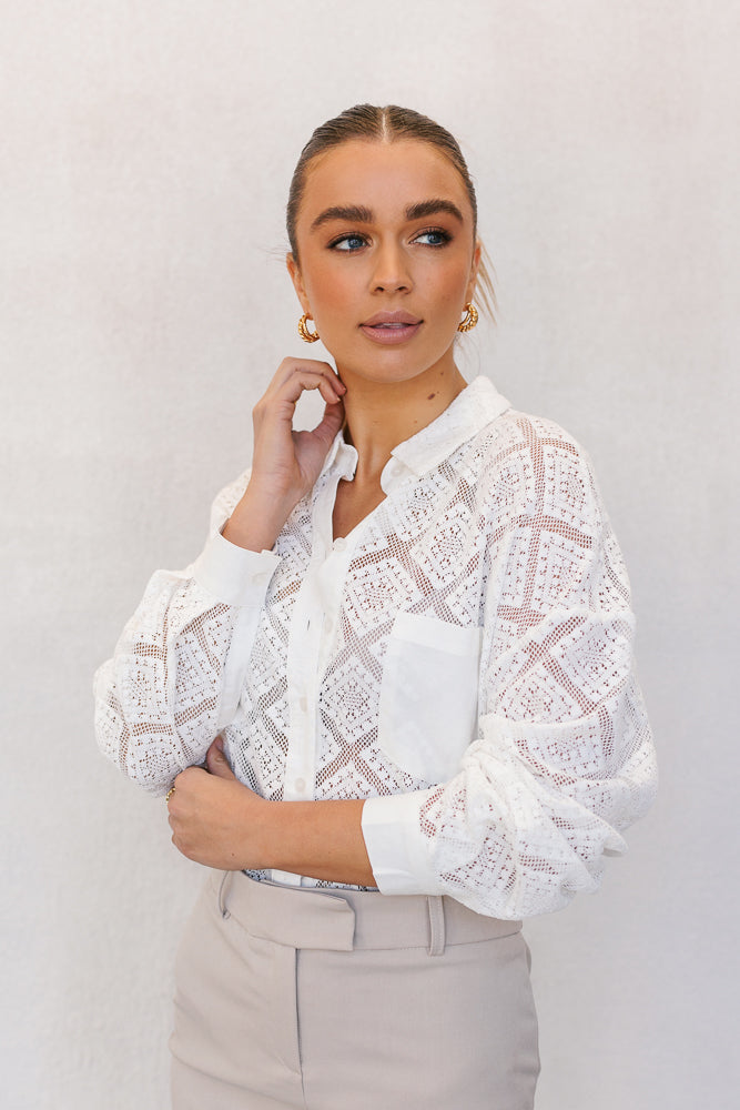 Westwood Shirt - Creamy White Lace