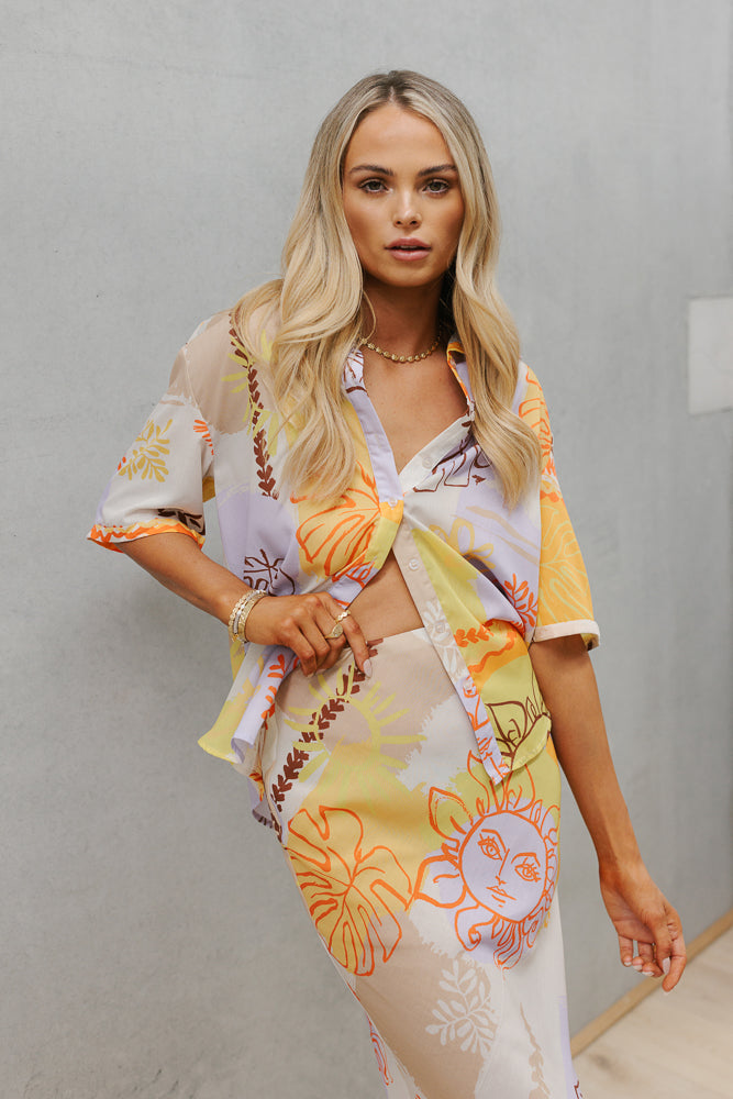 Winee Top Sun Print