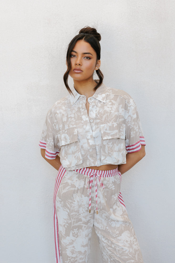 Citta Pants Beige Floral