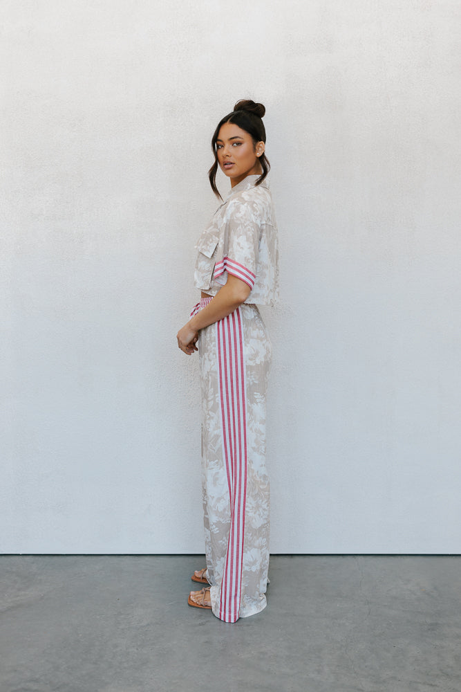 Citta Pants Beige Floral