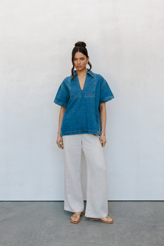 Xesse Top Blue Denim
