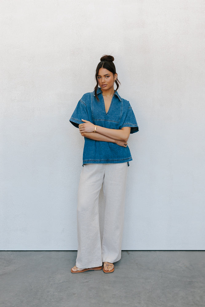 Xesse Top Blue Denim