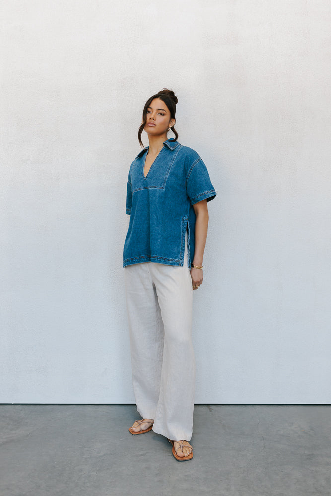 Xesse Top Blue Denim