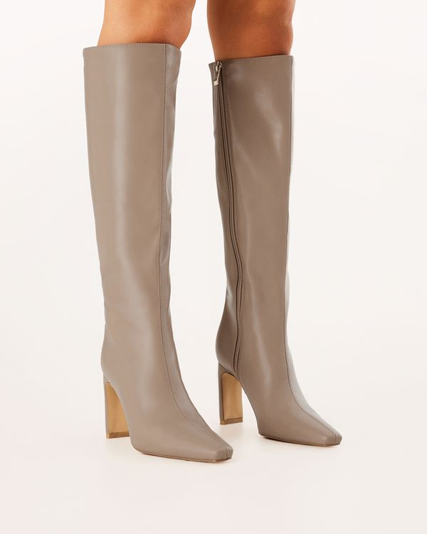 Yoshiko Knee High Boots - Stone