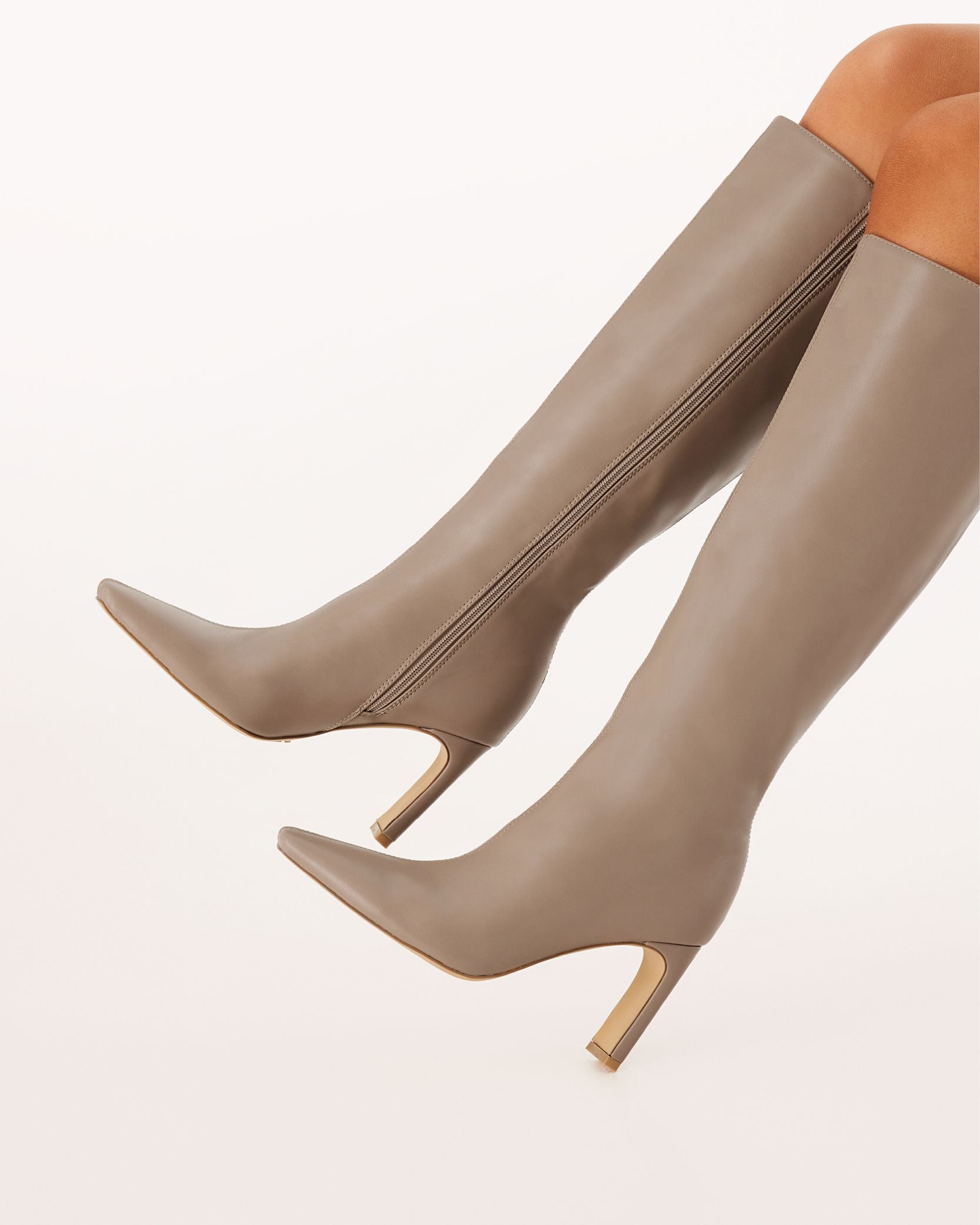 Yoshiko Knee High Boots Stone