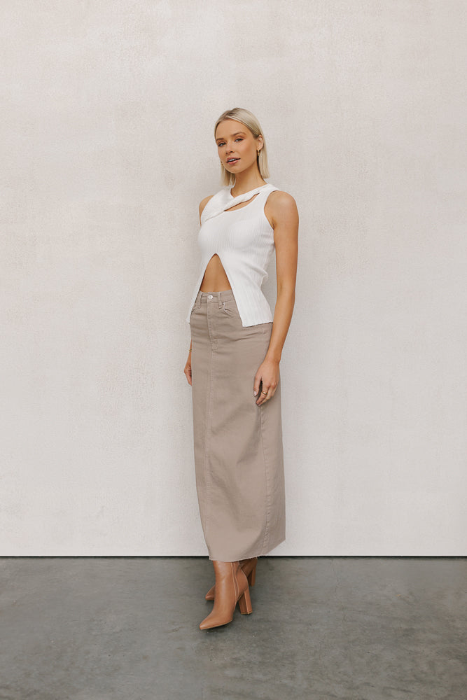 Whitlee Top - White Knit