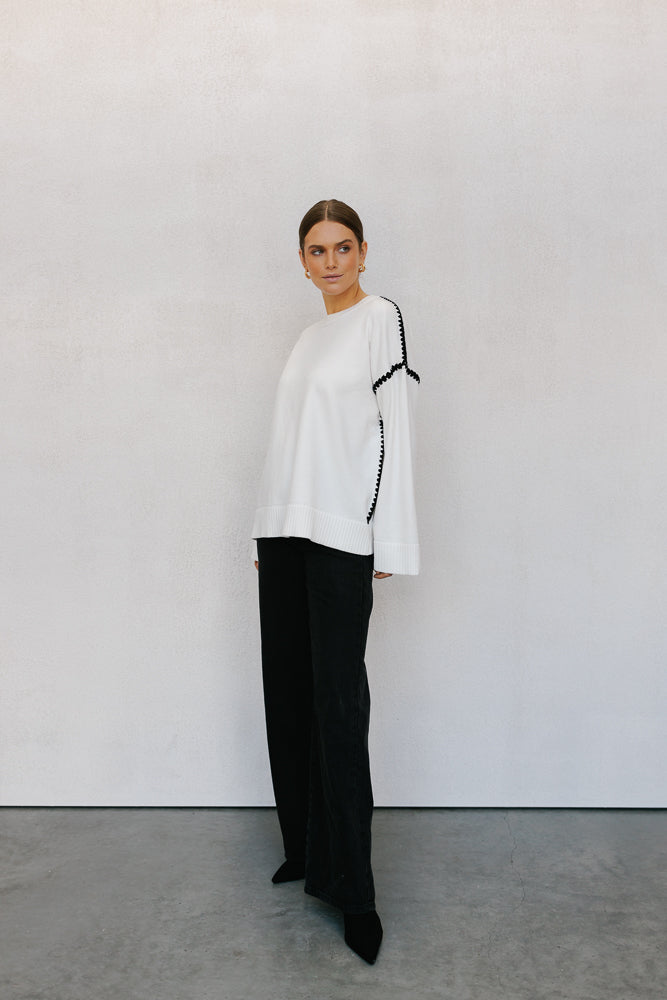 Zori Knit - White/Black
