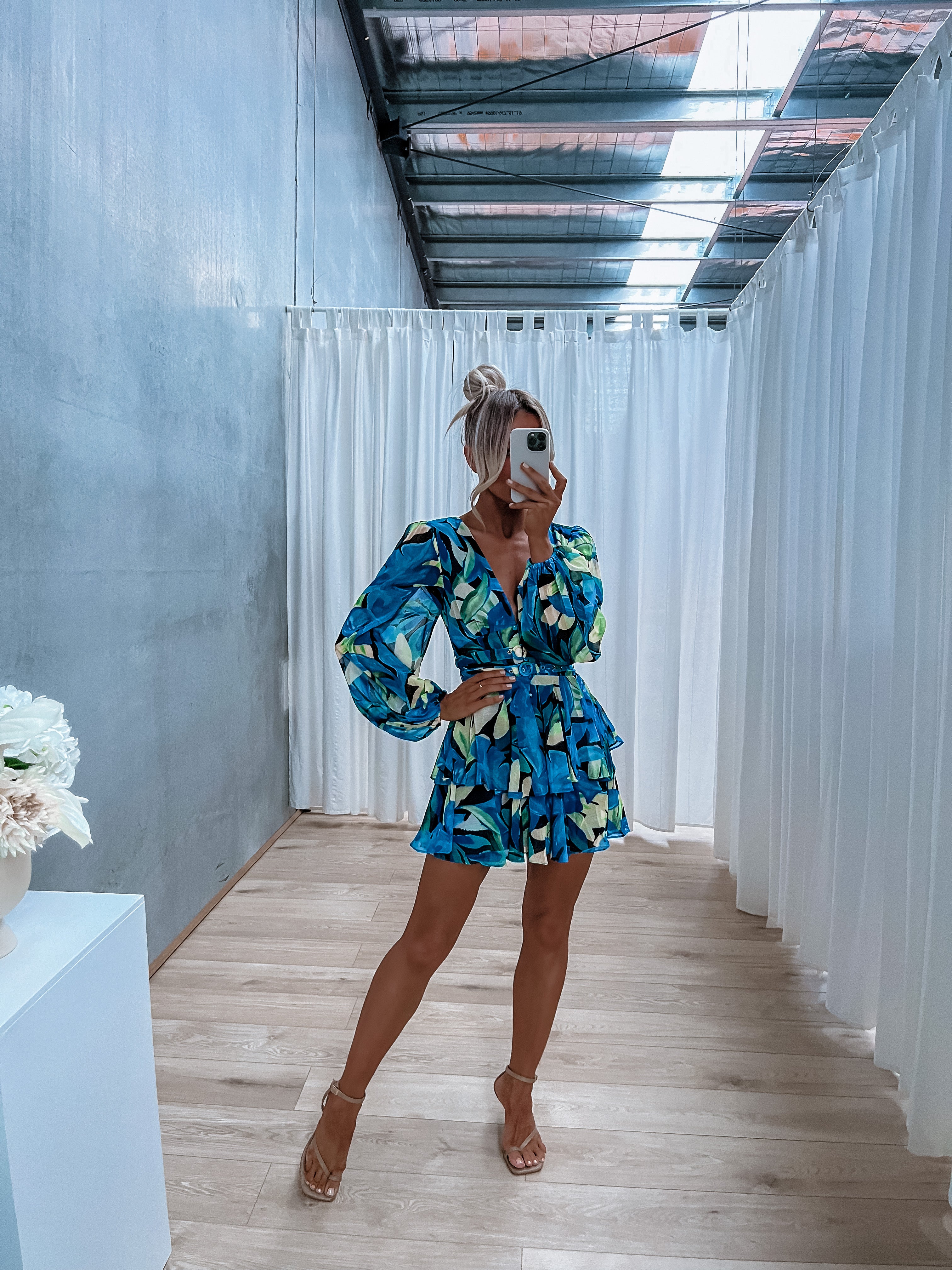 Tullie Dress Blue Floral