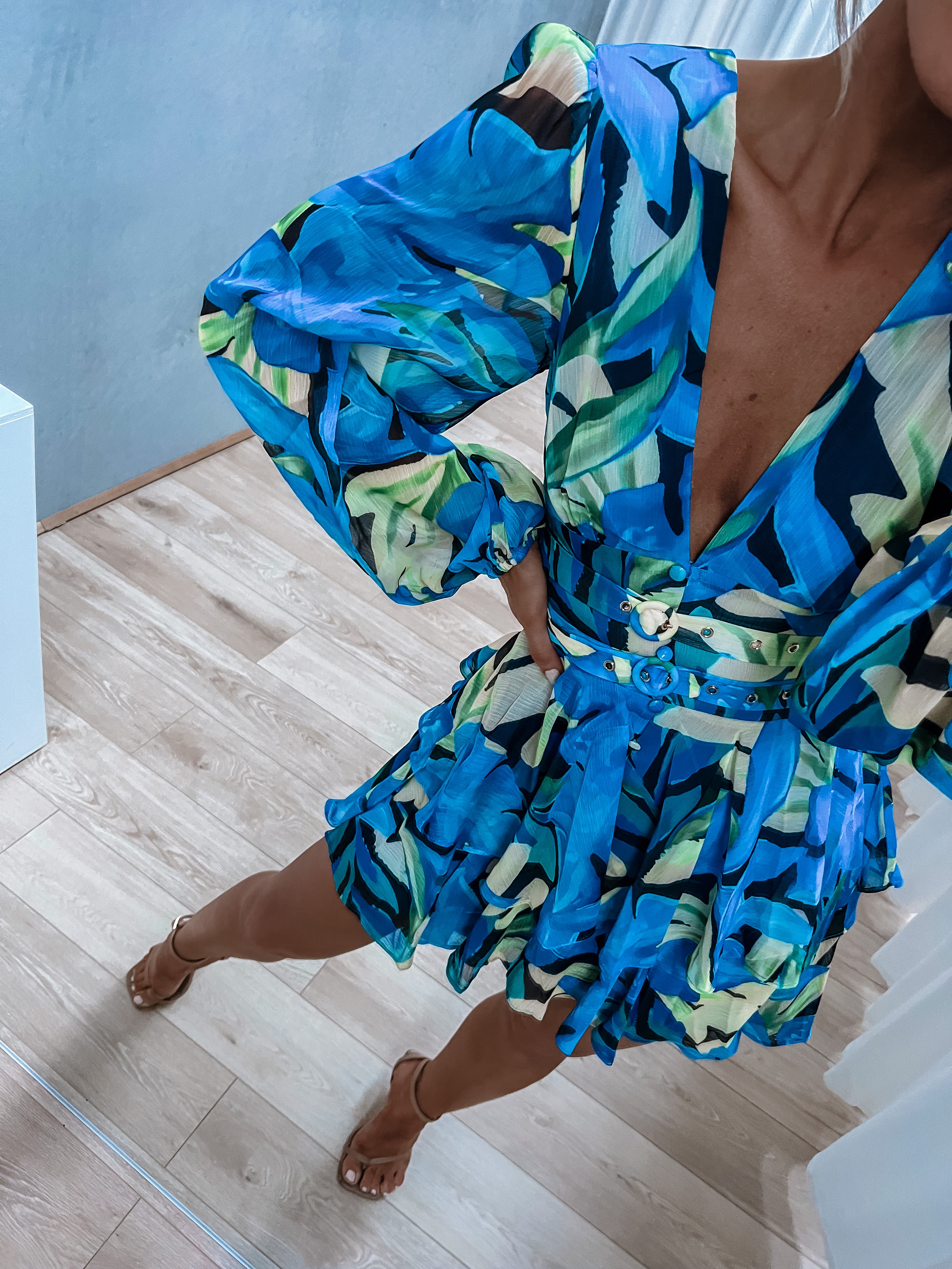 Tullie Dress Blue Floral
