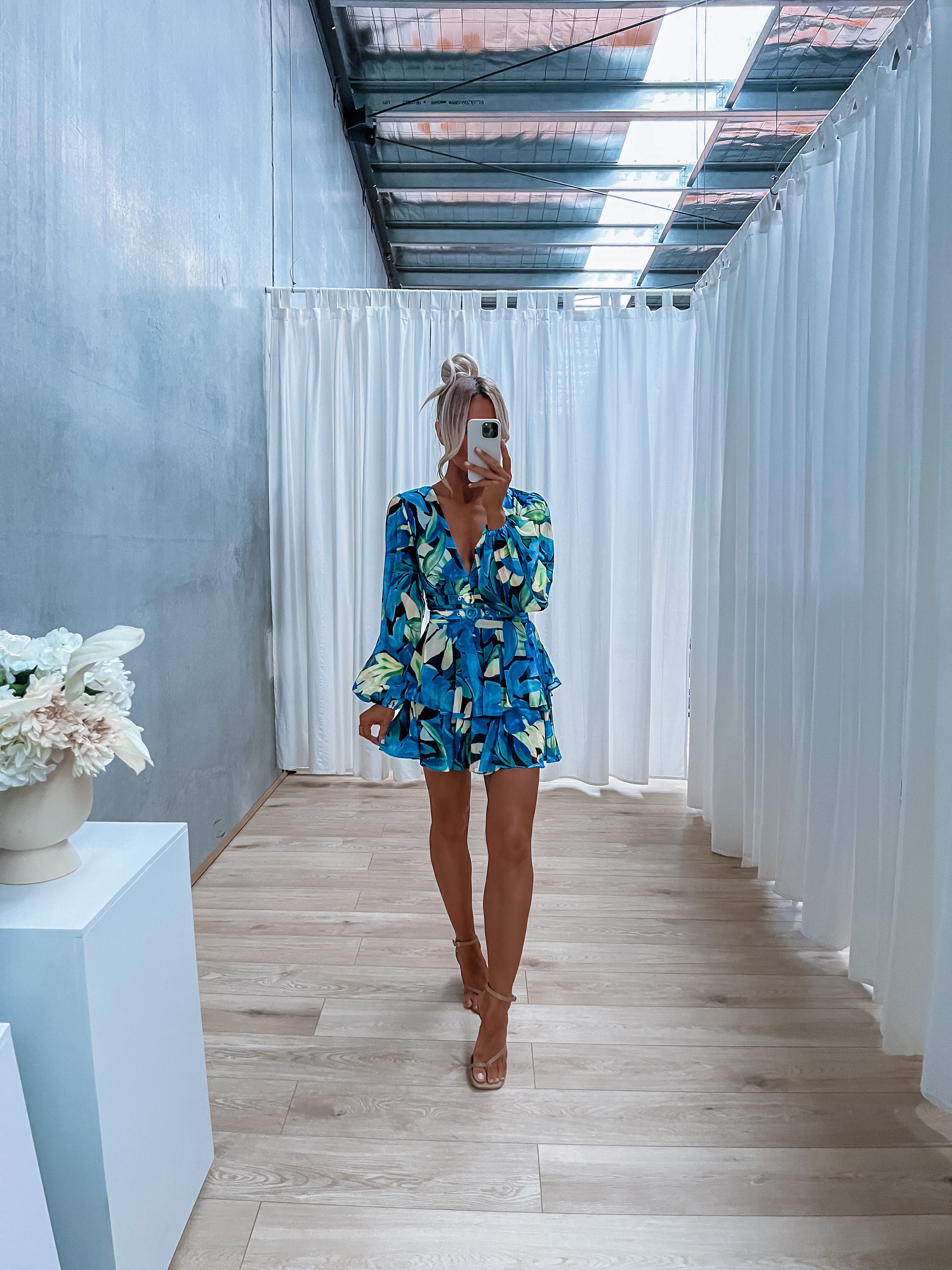 Tullie Dress Blue Floral