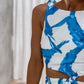Seychelles Dress - Blue Painterly