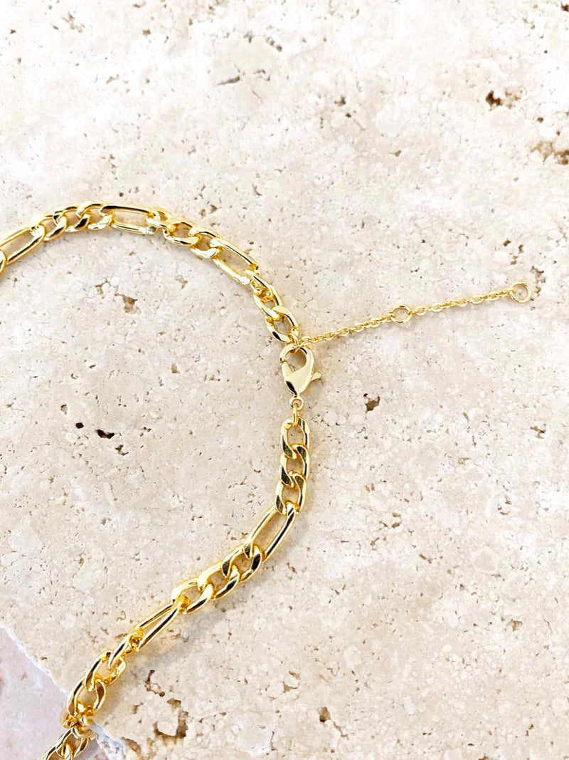 Figaro Chain Necklace - Gold