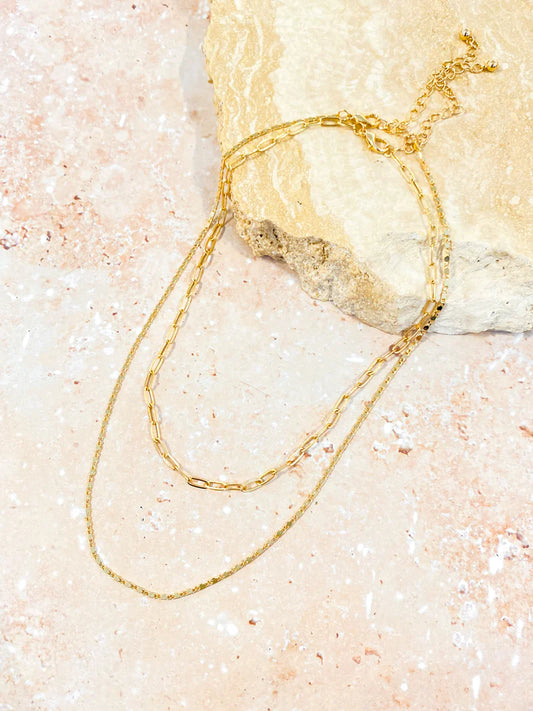 Luna Layered Necklace - Gold