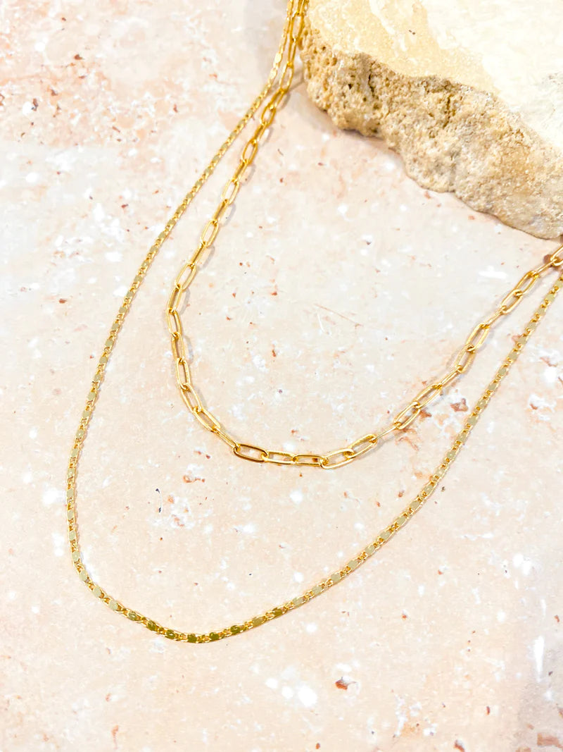 Luna Layered Necklace Gold