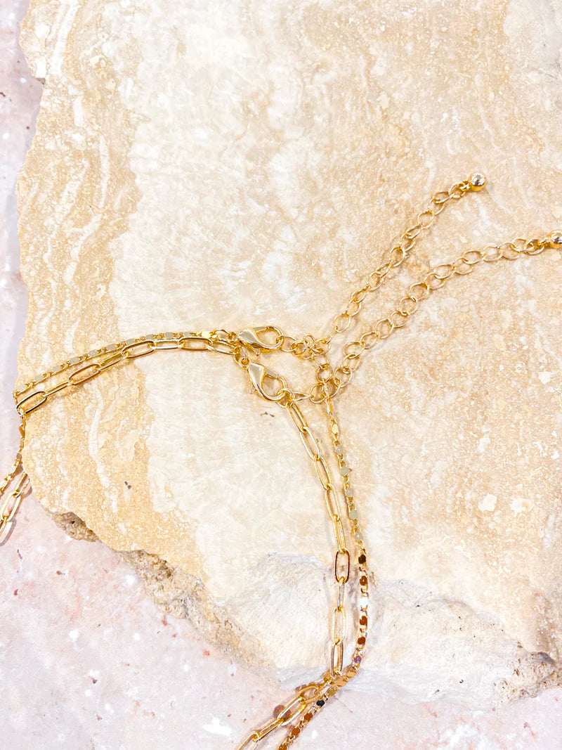 Luna Layered Necklace Gold