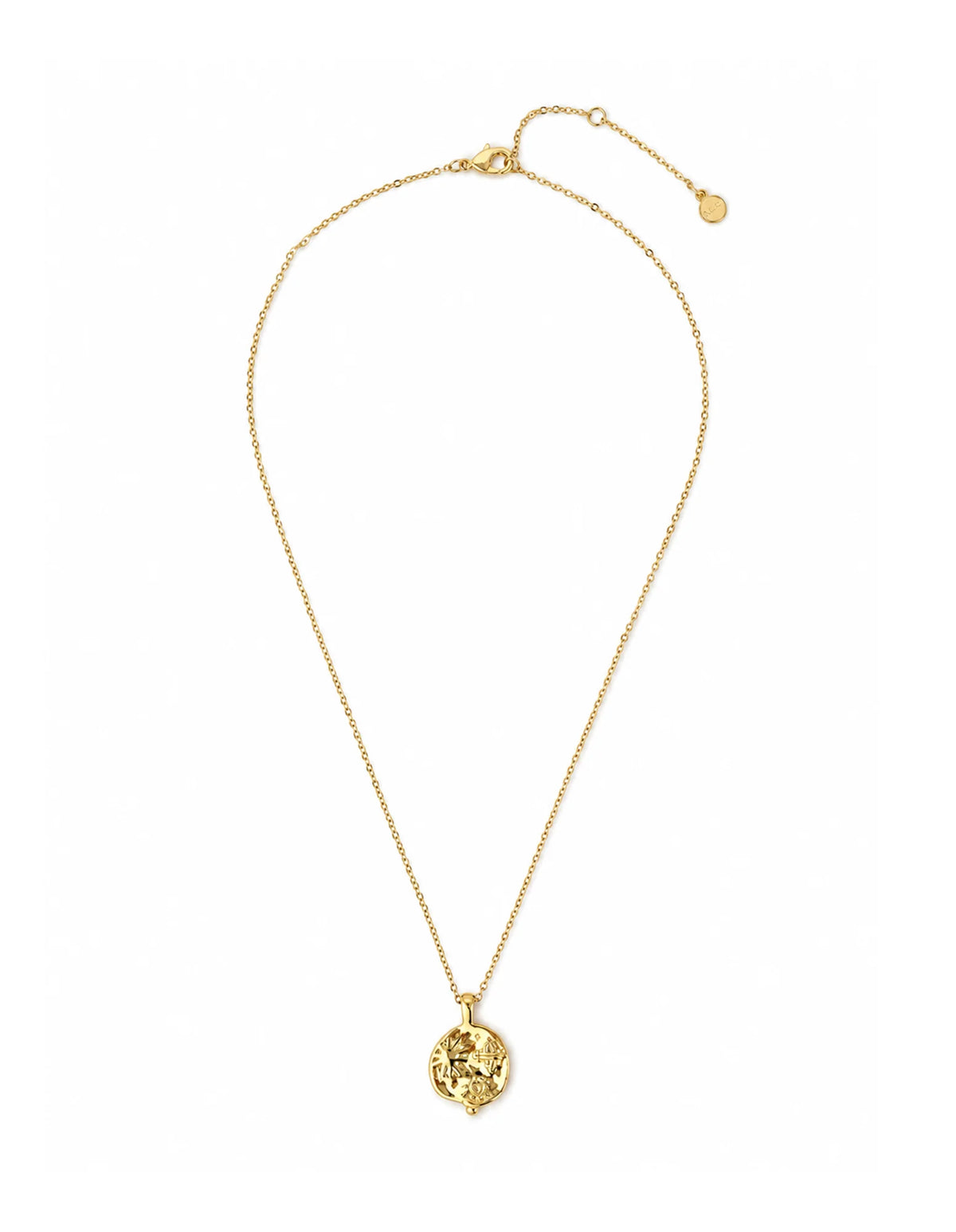 Coin Charm Necklace Gold