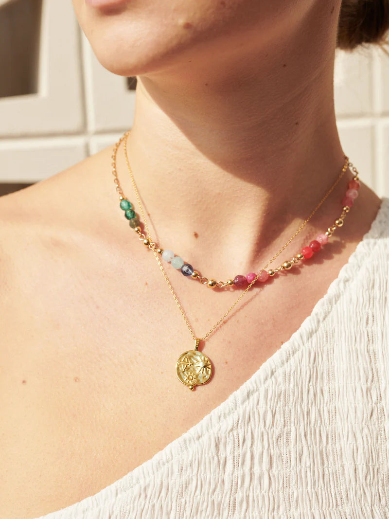Ocean Coin Necklace Gold