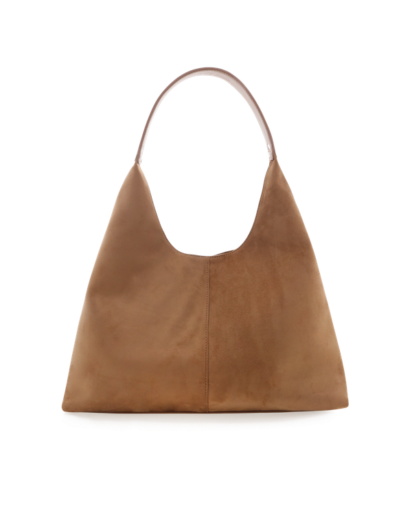 Tammy Shoulder Bag - Tan Suede