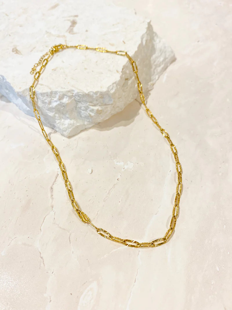 Riveria Textured Necklace - Gold