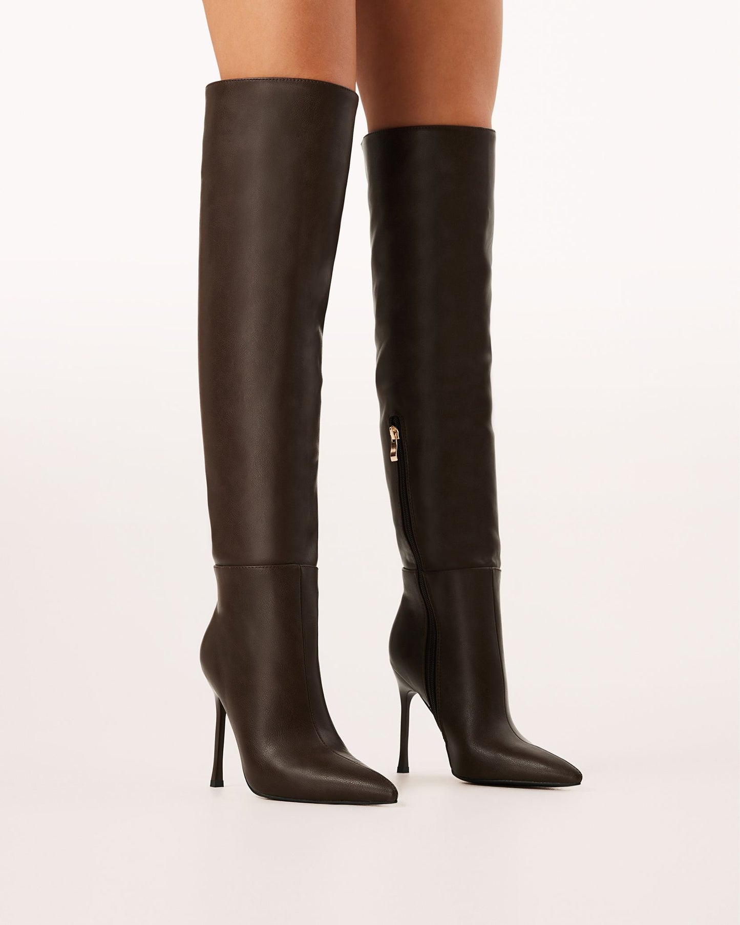 Rosella Knee-high Boots - Dark Chocolate Brown