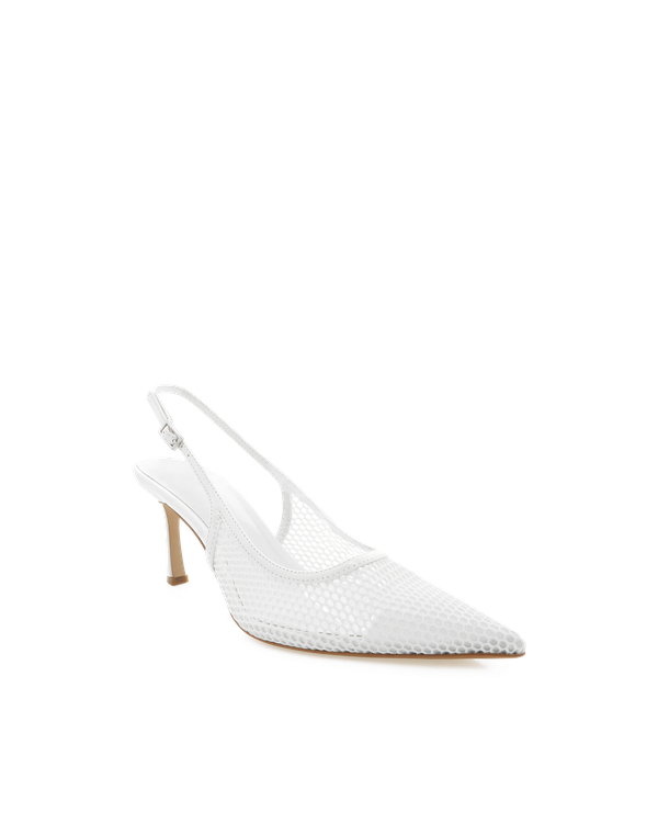 Mesh white heels online